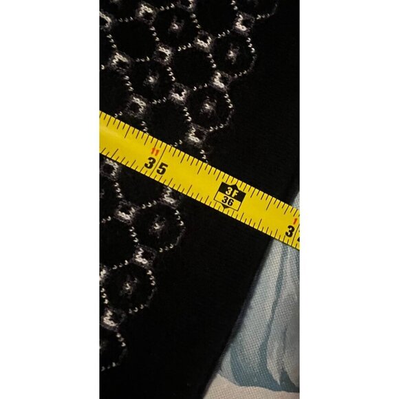Cynthia Rowley Black & White Geometric Long Sleeve Knit Sweater Dress M‎ - Picture 10 of 11